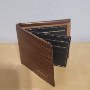 Men's Brown and Black Wallet, New